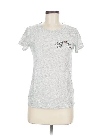 Pre-owned Jcrew Short Sleeve T-shirt In Silver