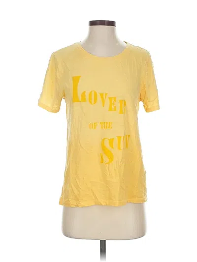 Pre-owned Jcrew Short Sleeve T-shirt In Yellow