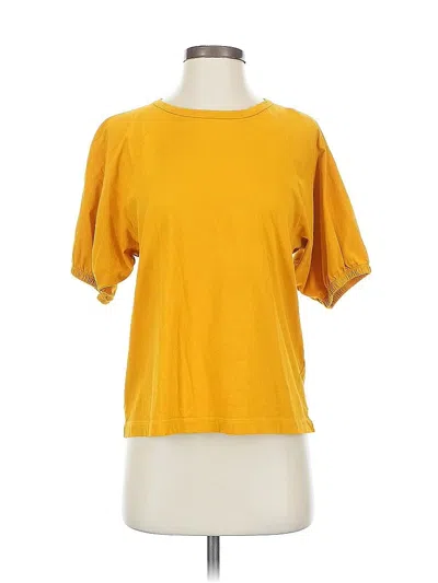 Pre-owned Jcrew Short Sleeve T-shirt In Yellow