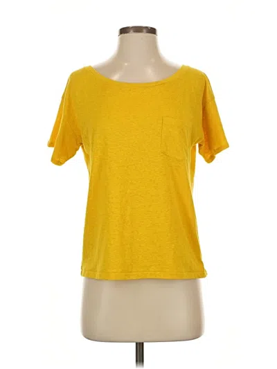 Pre-owned Jcrew Short Sleeve T-shirt In Yellow