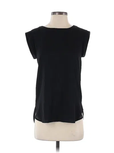 Pre-owned Jcrew Short Sleeve Top Black Boatneck Tops