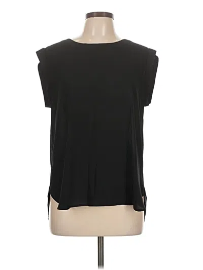 Pre-owned Jcrew Short Sleeve Top Black Boatneck Tops