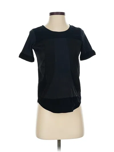 Pre-owned Jcrew Short Sleeve Top Black Crew Neck Tops