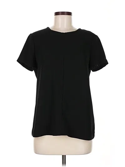 Pre-owned Jcrew Short Sleeve Top Black Crew Neck Tops