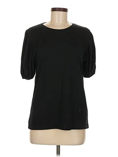 Pre-owned Jcrew Short Sleeve Top Black Crew Neck Tops