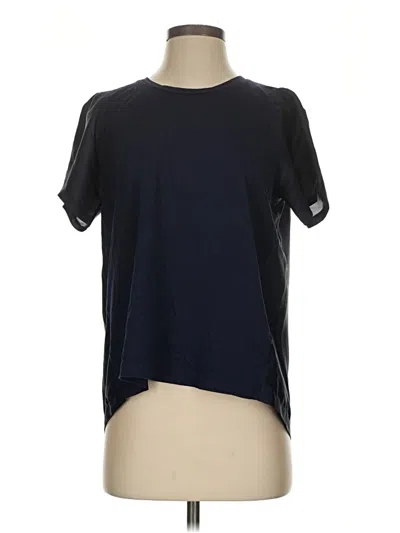 Pre-owned Jcrew Short Sleeve Top Black Crew Neck Tops