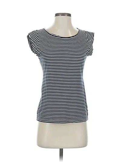 Pre-owned Jcrew Short Sleeve Top Black Scoop Neck Tops