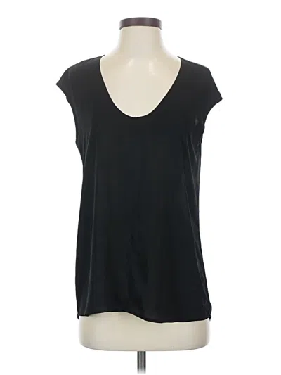 Pre-owned Jcrew Short Sleeve Top Black Scoop Neck Tops