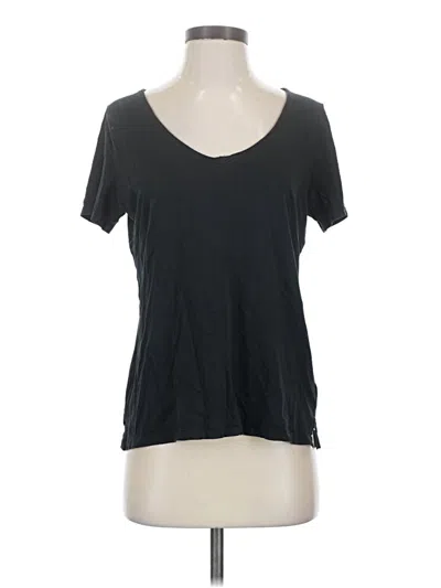 Pre-owned Jcrew Short Sleeve Top Black Scoop Neck Tops