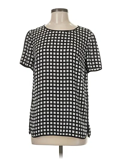 Pre-owned Jcrew Short Sleeve Top Black Square Neckline Tops