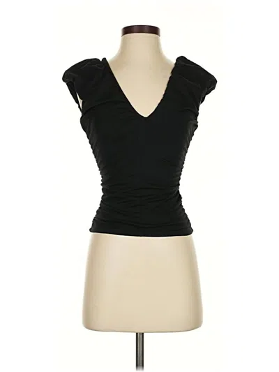 Pre-owned Jcrew Short Sleeve Top Black Sweetheart Neckline Tops