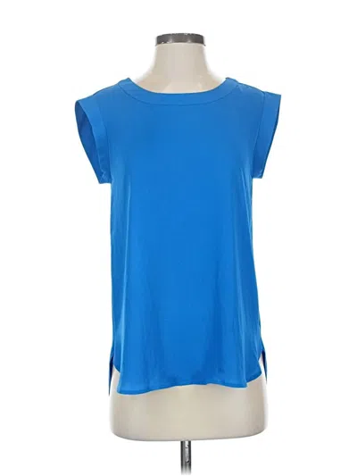 Pre-owned Jcrew Short Sleeve Top Blue Boatneck Tops