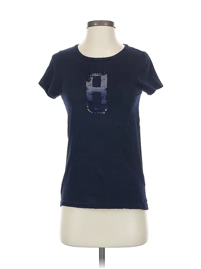 Pre-owned Jcrew Short Sleeve Top Blue Crew Neck Tops