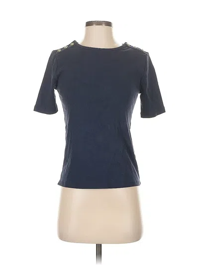 Pre-owned Jcrew Short Sleeve Top Blue Crew Neck Tops