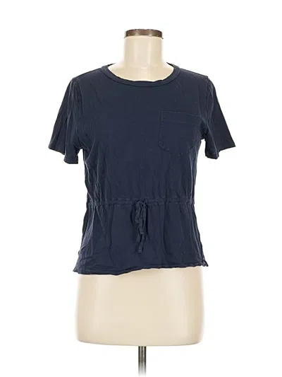 Pre-owned Jcrew Short Sleeve Top Blue Crew Neck Tops
