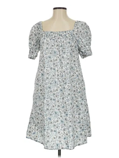 Pre-owned Jcrew Short Sleeve Top Blue Square Neckline Tops