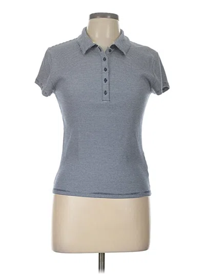 Pre-owned Jcrew Short Sleeve Top Gray Collared Neckline Tops