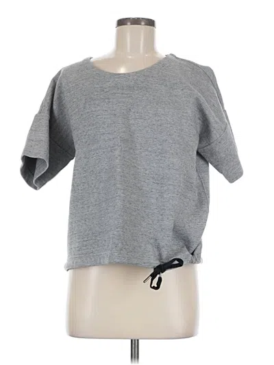 Pre-owned Jcrew Short Sleeve Top Gray Crew Neck Tops