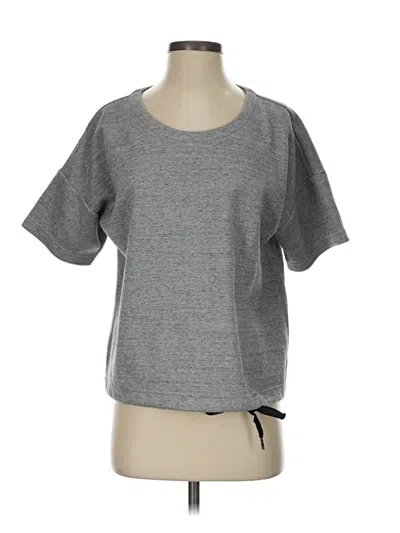 Pre-owned Jcrew Short Sleeve Top Gray Crew Neck Tops