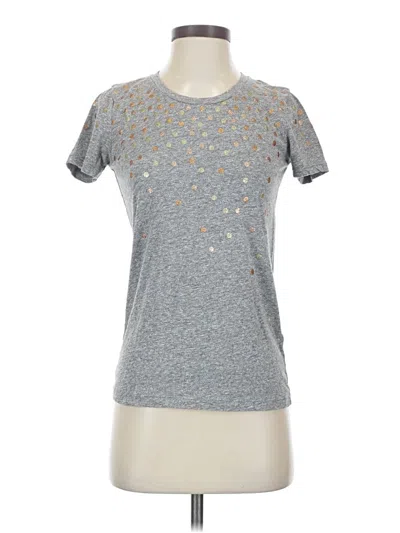 Pre-owned Jcrew Short Sleeve Top Gray Crew Neck Tops