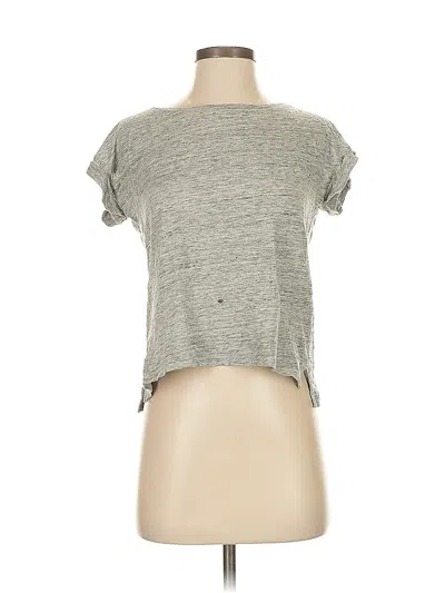 Pre-owned Jcrew Short Sleeve Top Gray Keyhole Neckline Tops