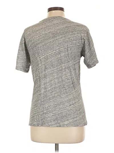 Pre-owned Jcrew Short Sleeve Top Gray Mock Neckline Tops