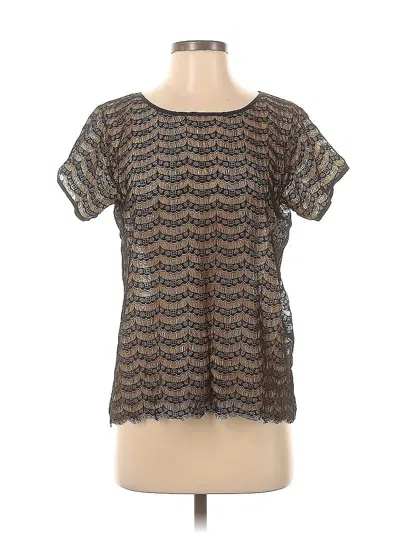 Pre-owned Jcrew Short Sleeve Top Gray Sweetheart Neckline Tops