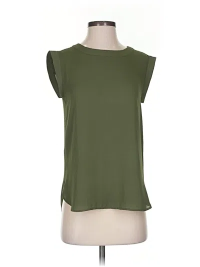 Pre-owned Jcrew Short Sleeve Top Green Boatneck Tops