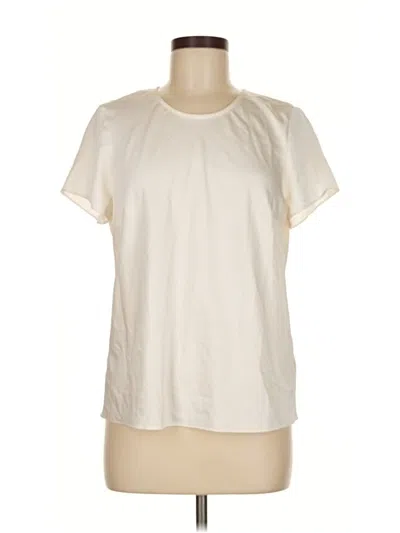 Pre-owned Jcrew Short Sleeve Top Ivory Crew Neck Tops In White