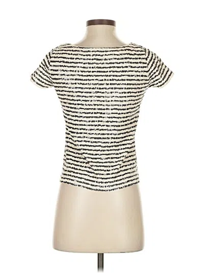 Pre-owned Jcrew Short Sleeve Top Ivory Square Neckline Tops In White