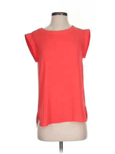 Pre-owned Jcrew Short Sleeve Top Orange Boatneck Tops