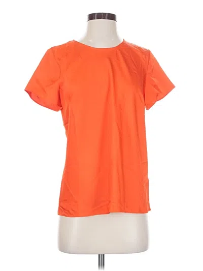 Jcrew Short Sleeve Top Orange Crew Neck Tops