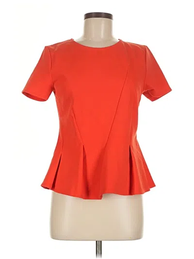 Pre-owned Jcrew Short Sleeve Top Orange Sweetheart Neckline Tops