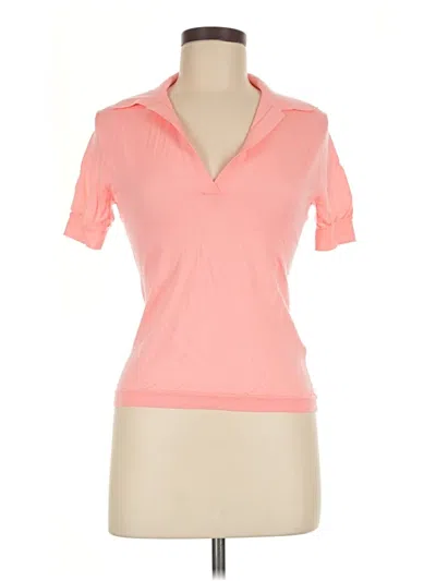 Pre-owned Jcrew Short Sleeve Top Pink V-neck Tops