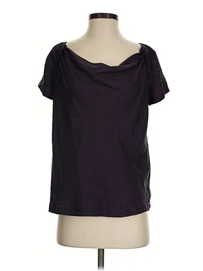 Pre-owned Jcrew Short Sleeve Top Purple Scoop Neck Tops