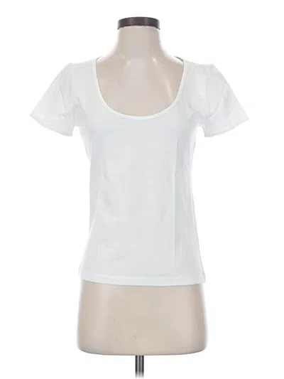 Jcrew Short Sleeve Top White Scoop Neck Tops