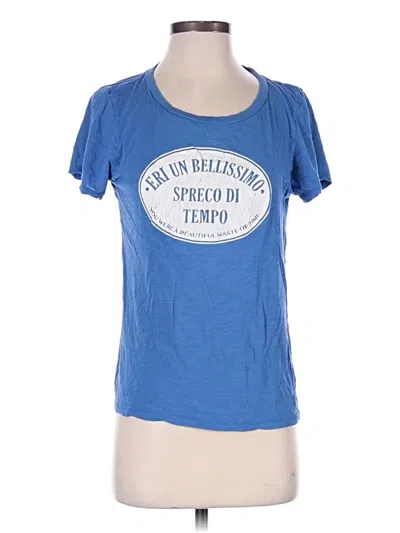 Pre-owned Jcrew Short Sleeve T-shirt In Blue