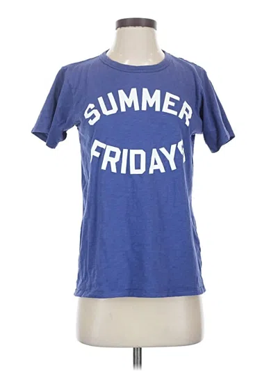 Pre-owned Jcrew Short Sleeve T-shirt In Blue