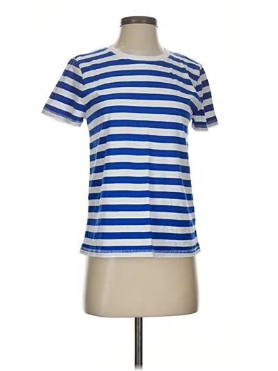 Pre-owned Jcrew Short Sleeve T-shirt In Blue