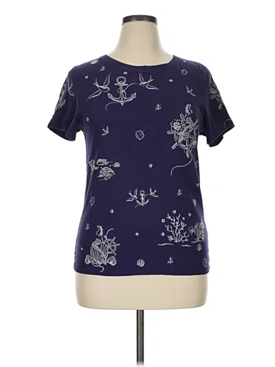 Pre-owned Jcrew Short Sleeve T-shirt In Blue