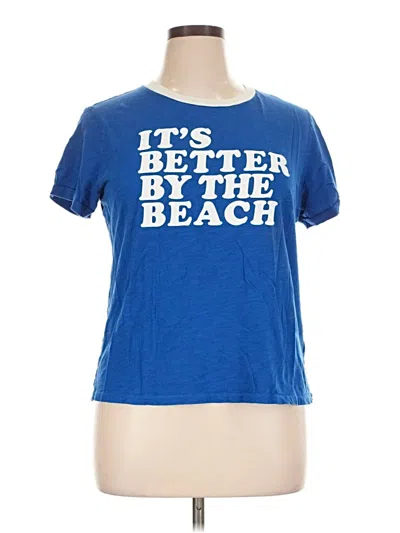 Pre-owned Jcrew Short Sleeve T-shirt In Blue