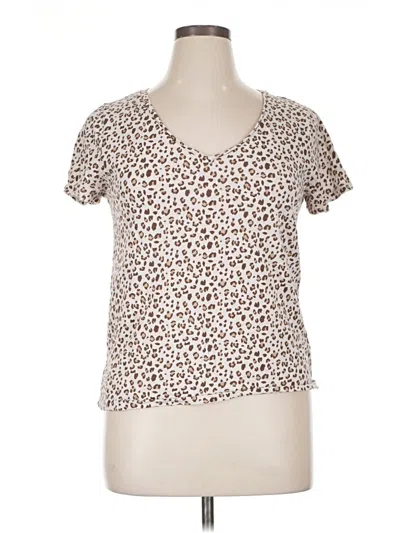 Pre-owned Jcrew Short Sleeve T-shirt In Brown