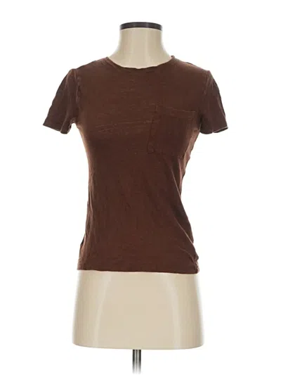 Pre-owned Jcrew Short Sleeve T-shirt In Brown
