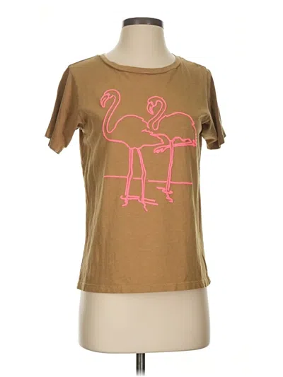 Pre-owned Jcrew Short Sleeve T-shirt In Brown