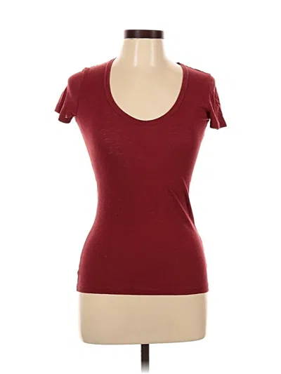 Pre-owned Jcrew Short Sleeve T-shirt In Burgundy