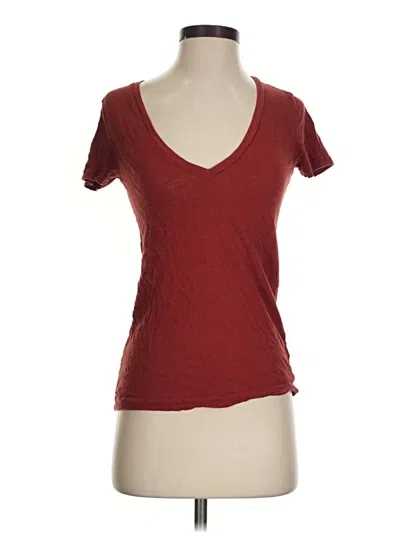 Pre-owned Jcrew Short Sleeve T-shirt In Burgundy