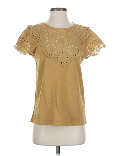 Pre-owned Jcrew Short Sleeve T-shirt In Gold