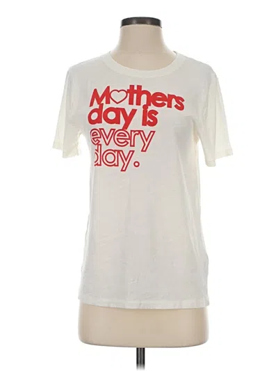 Pre-owned Jcrew Short Sleeve T-shirt In Ivory