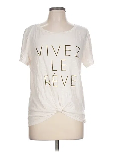 Pre-owned Jcrew Short Sleeve T-shirt In Ivory
