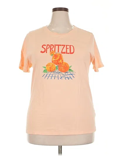 Pre-owned Jcrew Short Sleeve T-shirt In Orange